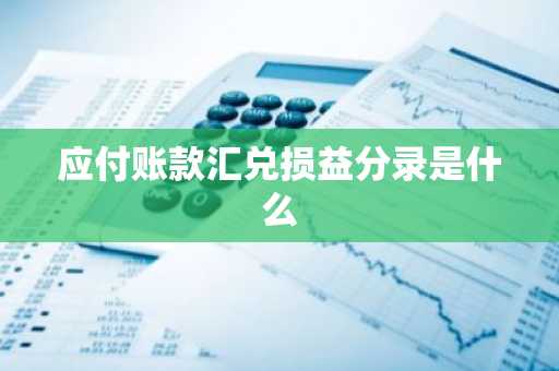 应付账款汇兑损益分录是什么