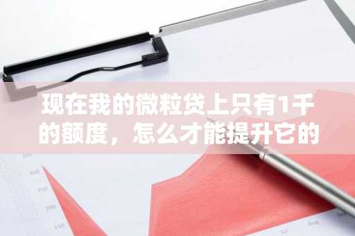 现在我的微粒贷上只有1千的额度，怎么才能提升它的额度？