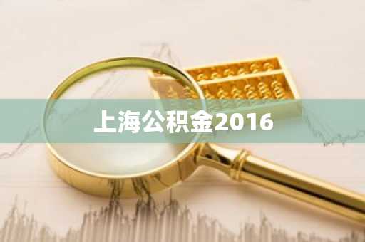 上海公积金2016