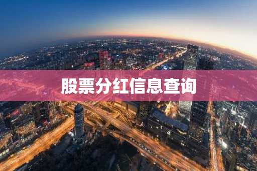 股票分红信息查询
