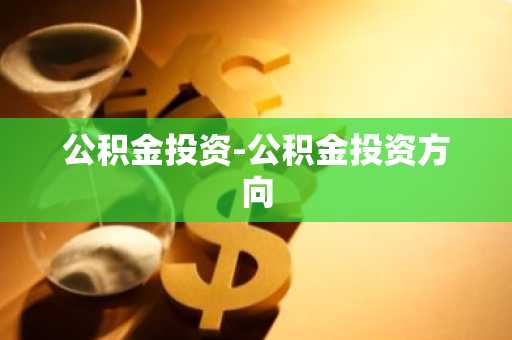 公积金投资-公积金投资方向