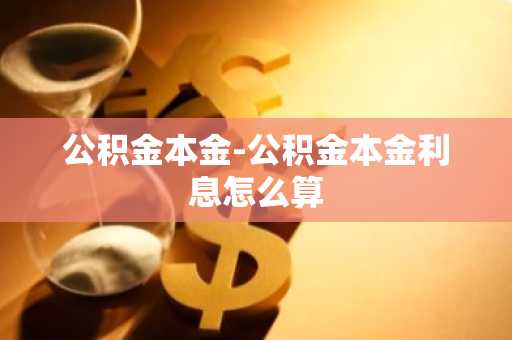 公积金本金-公积金本金利息怎么算