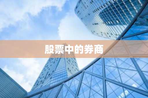股票中的券商