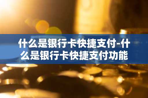 什么是银行卡快捷支付-什么是银行卡快捷支付功能