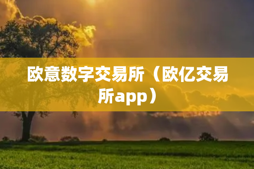 欧意数字交易所（欧亿交易所app）