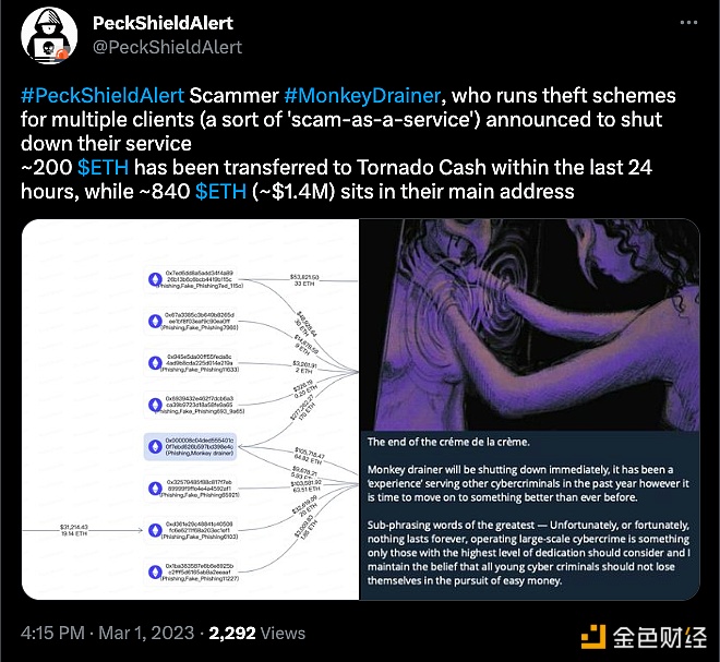 网络钓鱼诈骗团队Monkby Drainbr宣布关闭其服务