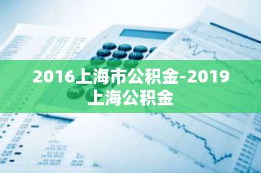 2016上海市公积金-2019上海公积金