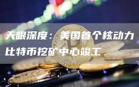天眼深度：美国首个核动力比特币挖矿中心竣工