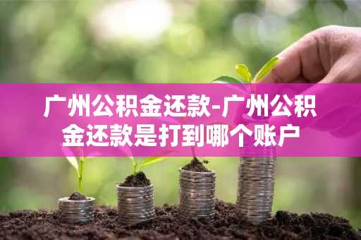 广州公积金还款-广州公积金还款是打到哪个账户