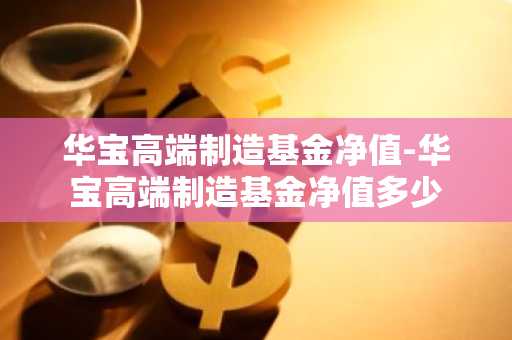 华宝高端制造基金净值-华宝高端制造基金净值多少