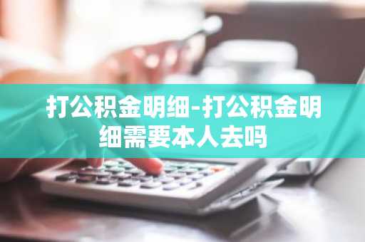 打公积金明细-打公积金明细需要本人去吗