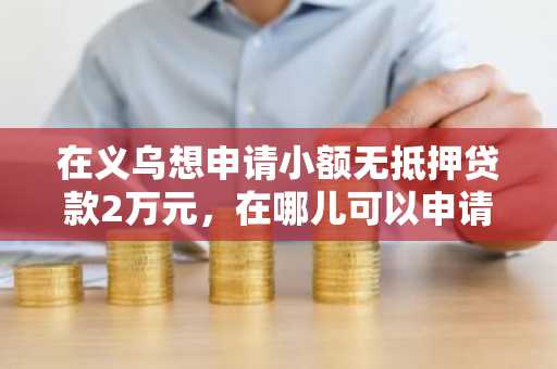 在义乌想申请小额无抵押贷款2万元，在哪儿可以申请？