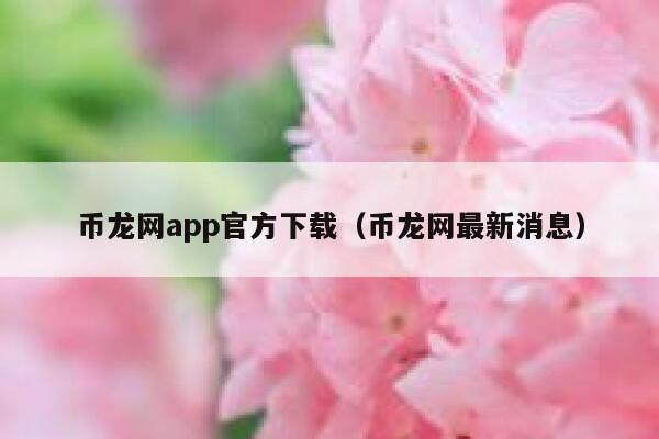 币龙网app官方下载（币龙网最新消息）