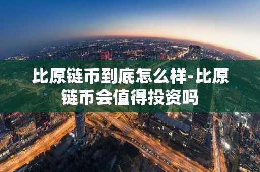 比原链币到底怎么样-比原链币会值得投资吗