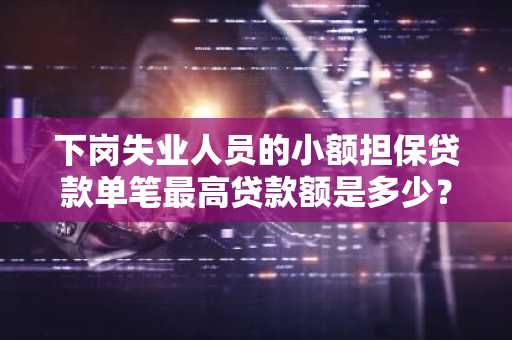 下岗失业人员的小额担保贷款单笔最高贷款额是多少？