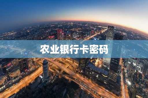 农业银行卡密码