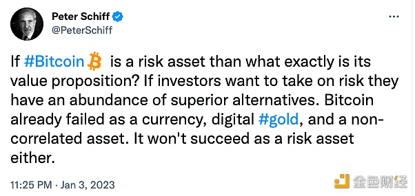 Peter Schiff：比特币作为一种风险资产不会成功