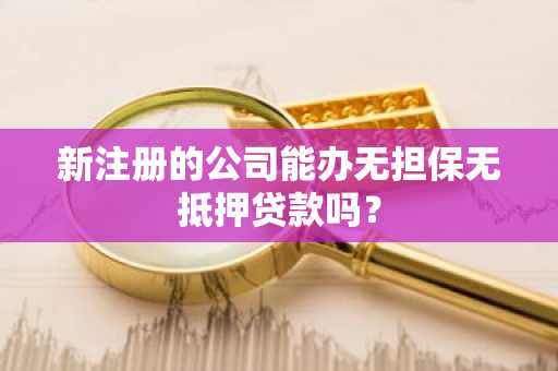 新注册的公司能办无担保无抵押贷款吗？