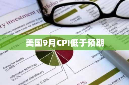 美国9月CPI低于预期