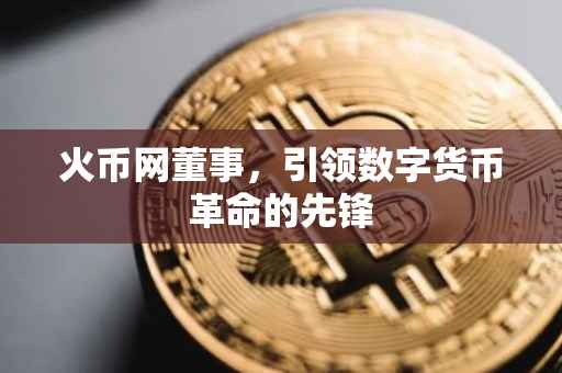 火币网董事,引领数字货币革命的先锋
