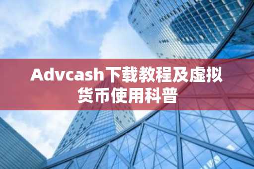 Advcash下载教程及虚拟货币使用科普