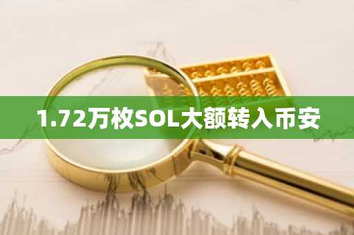 1.72万枚SOL大额转入币安