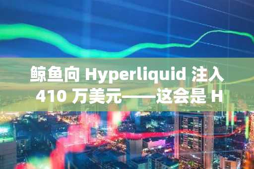 鲸鱼向 Hyperliquid 注入 410 万美元——这会是 HYPE 的重大转折点吗？