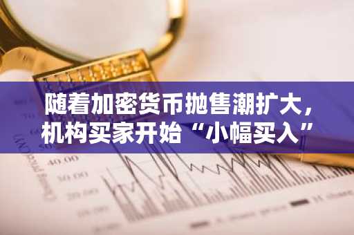 随着加密货币抛售潮扩大，机构买家开始“小幅买入”，但分析师警告称，最终的洗牌可能不会结束。