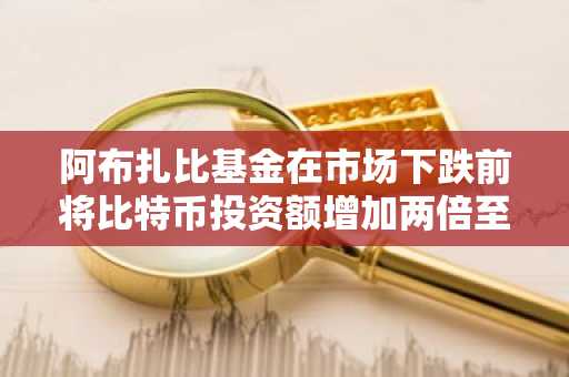 阿布扎比基金在市场下跌前将比特币投资额增加两倍至5亿美元