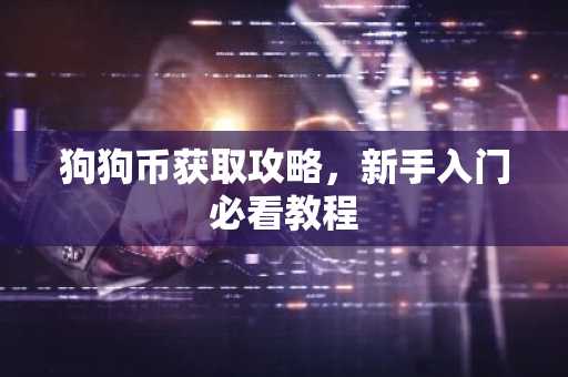 狗狗币获取攻略，新手入门必看教程