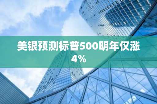美银预测标普500明年仅涨4%