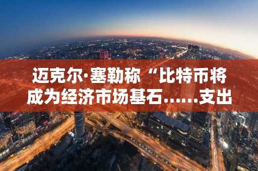 迈克尔·塞勒称“比特币将成为经济市场基石……支出规模超越谷歌、微软及美国海军”