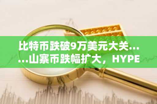 比特币跌破9万美元大关……山寨币跌幅扩大，HYPE一日暴跌9%