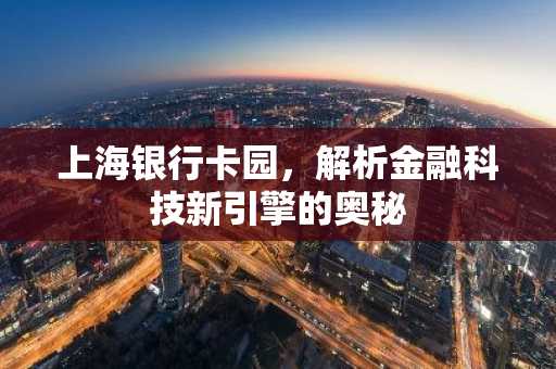 上海银行卡园，解析金融科技新引擎的奥秘
