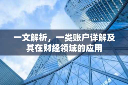 一文解析，一类账户详解及其在财经领域的应用