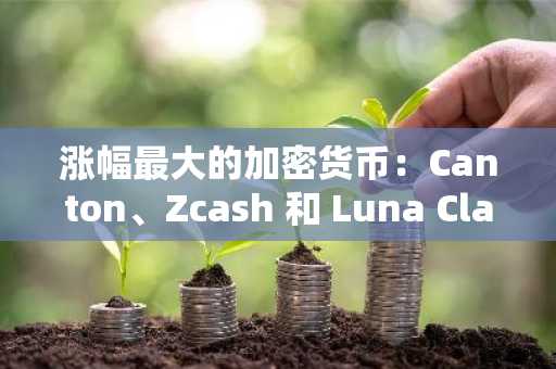 涨幅最大的加密货币:Canton、Zcash 和 Luna Classic 均实现两位数涨幅。