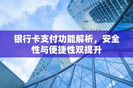 银行卡支付功能解析，安全性与便捷性双提升