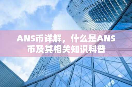 ANS币详解，什么是ANS币及其相关知识科普