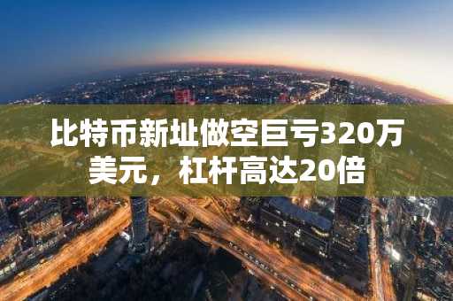 比特币新址做空巨亏320万美元，杠杆高达20倍