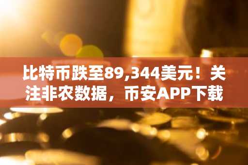 比特币跌至89,344美元！关注非农数据，币安APP下载入口助你把握市场动向