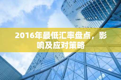 2016年最低汇率盘点，影响及应对策略