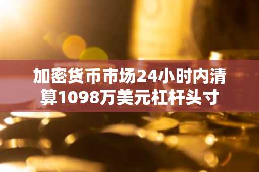 加密货币市场24小时内清算1098万美元杠杆头寸