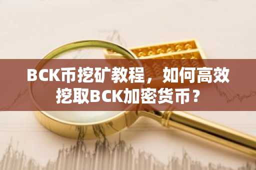 BCK币挖矿教程,如何高效挖取BCK加密货币?