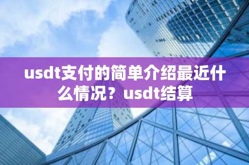 usdt支付的简单介绍最近什么情况？usdt结算