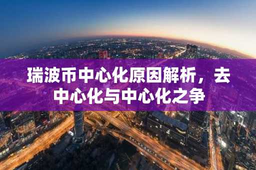 瑞波币中心化原因解析,去中心化与中心化之争