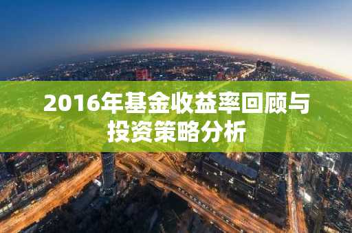 2016年基金收益率回顾与投资策略分析