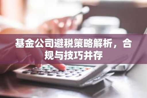 基金公司避税策略解析，合规与技巧并存