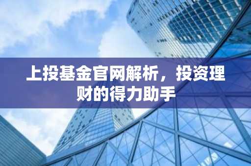 上投基金官网解析，投资理财的得力助手