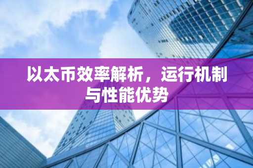 以太币效率解析，运行机制与性能优势