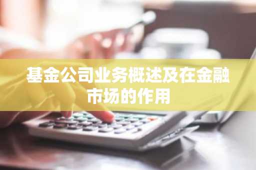 基金公司业务概述及在金融市场的作用